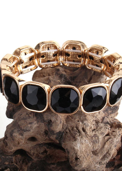 Boho Bracelet, RH Armbander Bracelet, Gold Crystal